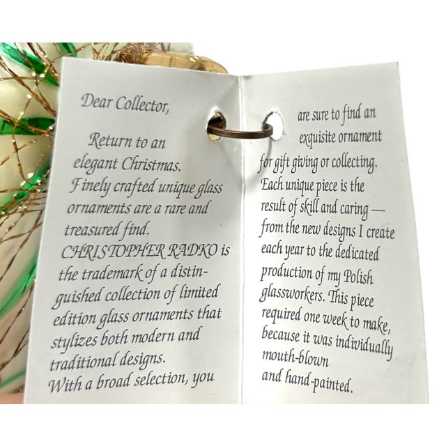 Vintage Christopher Radko Hot Air Balloon Ornament – Hand Blown Glass For Sale - Image 10 of 10