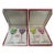 1930s Mid-Century Modern Moser Crystal Decorative 4 Wine Glasses with boxes For Sale