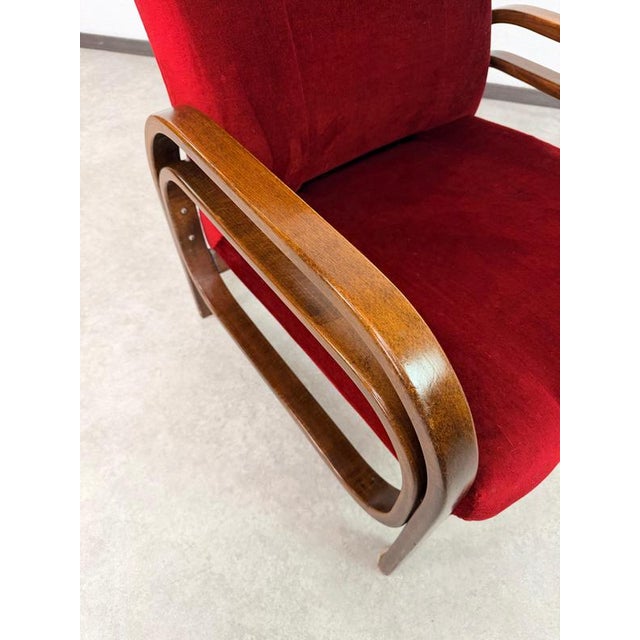 Mid-Century Art Deco Style Bentwood Lounge Chairs from Thonet Debrecen, 1960s, Set of 2 For Sale - Image 4 of 9