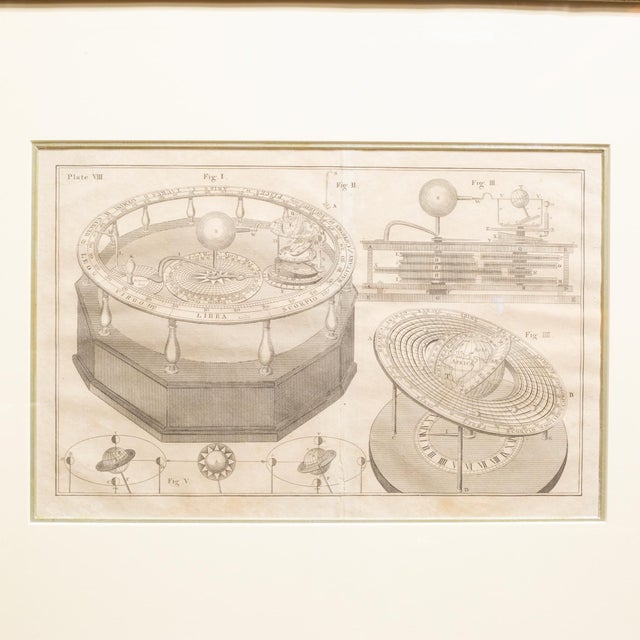 Astronomy Prints Framed in a White Gold Frames For Sale - Image 4 of 11