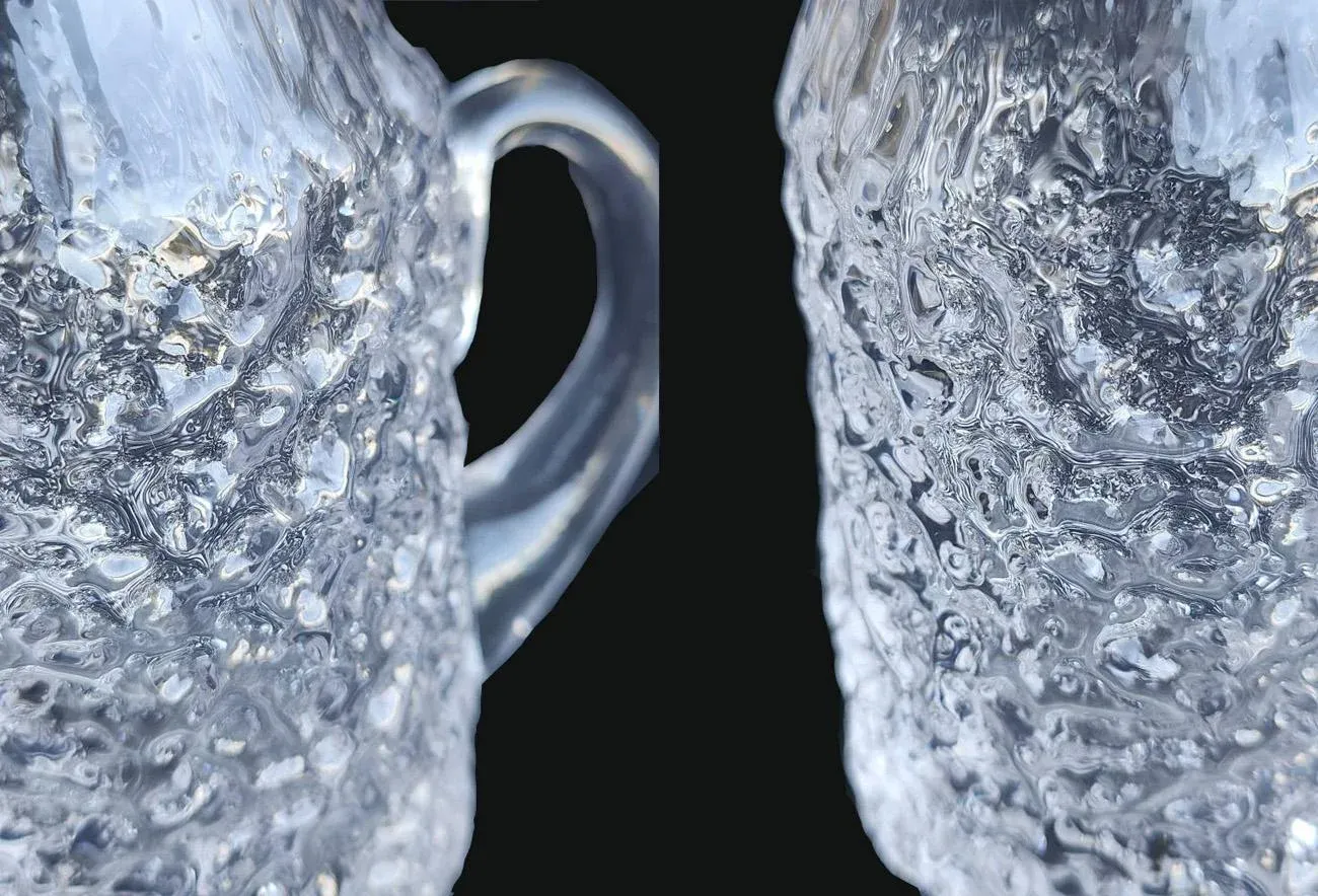 1960s Whitefriars Glassworks Ice Glacier Textured Glass Small