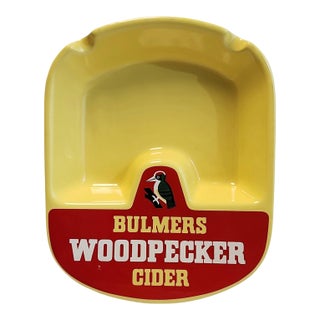 Rare Vintage English Bulmers Woodpecker Cider Pub Ashtray For Sale