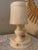 Cream Vintage Spanish Pegasam Alabaster Table Lamp With White Doves For Sale - Image 8 of 8