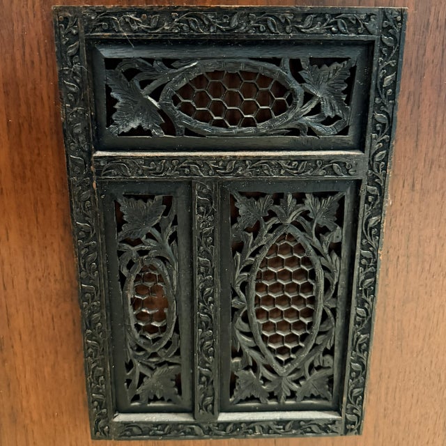 Vintage 1960s Mid Century Modern Walnut Wall Unit, Custom Modular Shelving Brutalist Iron Accents For Sale - Image 10 of 10