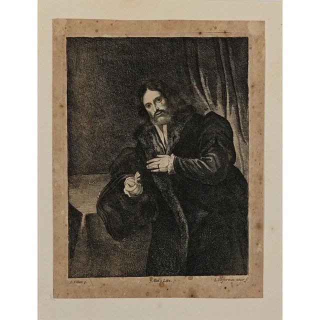 Portrait is an original artwork realized by L.Vorfterman the Younger after Titian, and printed in the second half of the...