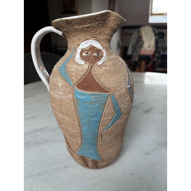 Italian Ceramic Figurative Jug from Fratelli Fanciullacci, 1950s For Sale - Image 9 of 13