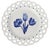 White with Blue Tulips Pierced Scalloped Salad Plate, 9" For Sale - Image 4 of 4