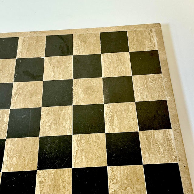 1970s Vintage Hollywood Regency Boho Chic Italian Marble Checkers or Chest Game Board. For Sale - Image 13 of 14
