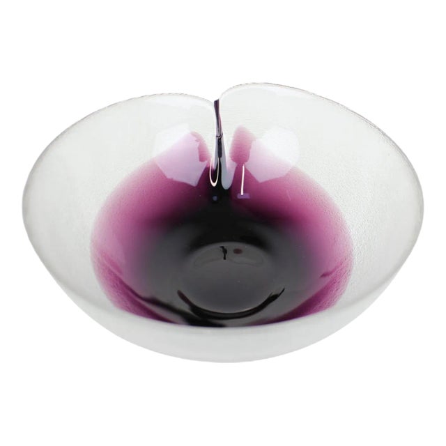 Mid-Century Bowl by Jiri Suhajek for Crystalex, 1970s For Sale