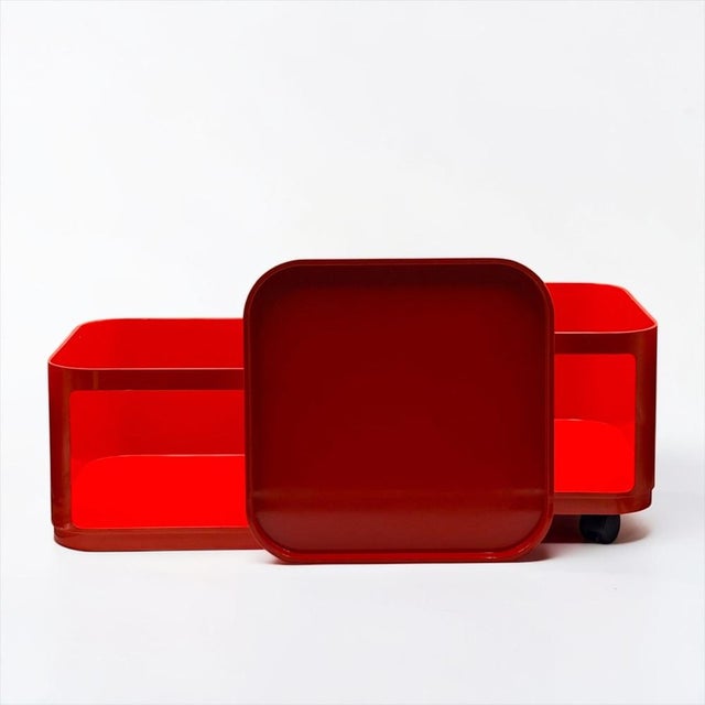 Red Square Components Storage Unit by Anna Castelli Ferrieri for Kartell, 1960s For Sale - Image 13 of 17
