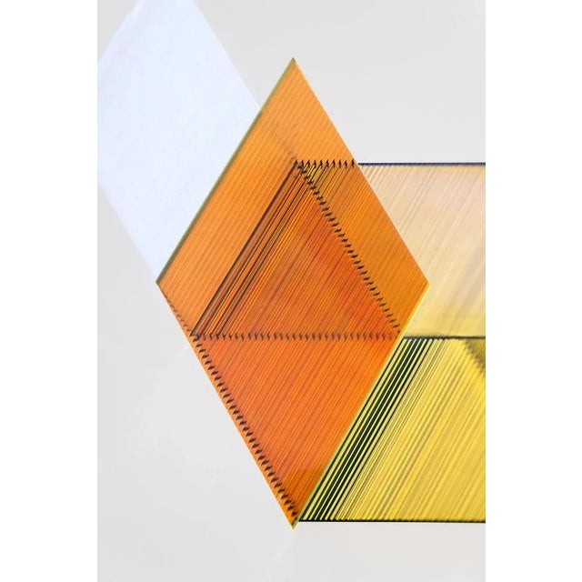 Gold Glass Rho Square Coffee Table by Sebastian Scherer For Sale - Image 8 of 9