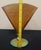 Antique Frederick Carder Steuben Gold Aurene Green Leaf Vine Art Nouveau Fan Vase #6297 For Sale - Image 11 of 12