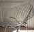Harry Bertoia Diamond Chair in Silver with Orange Seat by Harry Bertoia for Knoll, 1980s For Sale - Image 4 of 8
