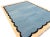 Textile Handmade Cotton Scalloped Edge Rug, Teal Blue, Black and Cream Bordered Dhurrie- 12'x15' For Sale - Image 7 of 13