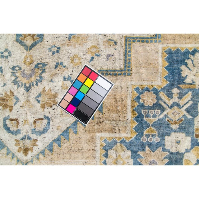 Textile 1920s Antique Anadol Oushak Medallion Hand-Knotted Rug - 7’1” X 12’6” For Sale - Image 7 of 11