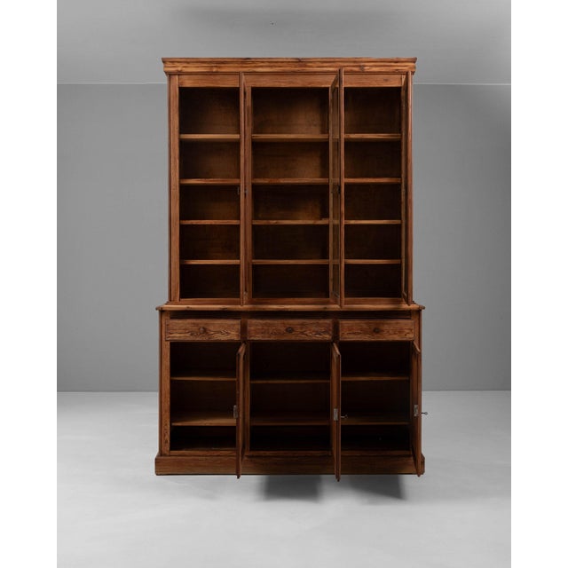 19th Century France Brown Wood Display Cabinet For Sale - Image 4 of 11