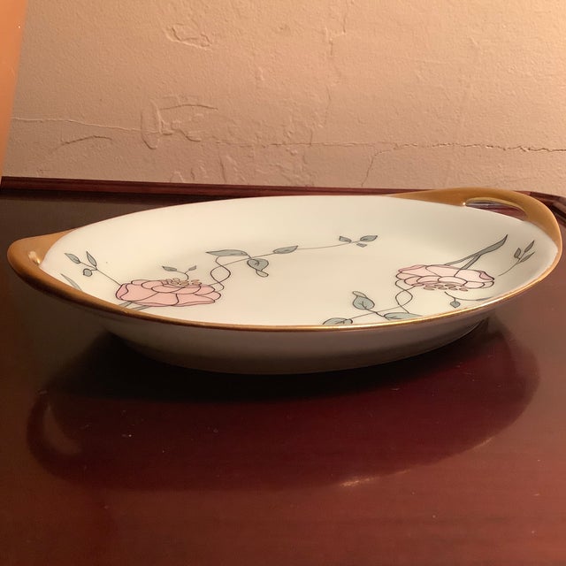 Haviland & Co. Haviland Limoges Art Deco Porcelain Tray, Handpainted For Sale - Image 4 of 9