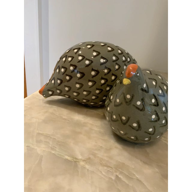 These serene ceramic quail are fabricated from clay at a small artisan studio and hand-glazed/decorated in the town of...