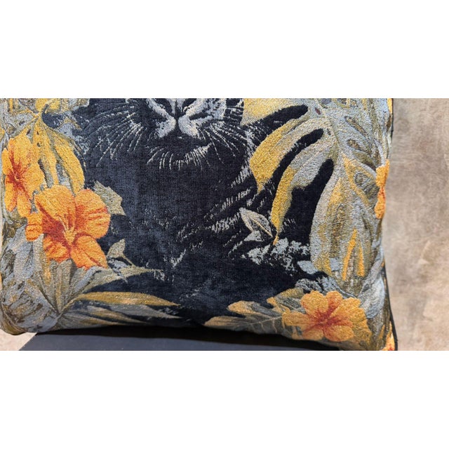 Black Panther Botanical Cushion Cover For Sale - Image 11 of 12