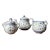 Vintage Lis Ceramica Brasil Handpainted Floral Design Tea Set- 3 Pieces For Sale