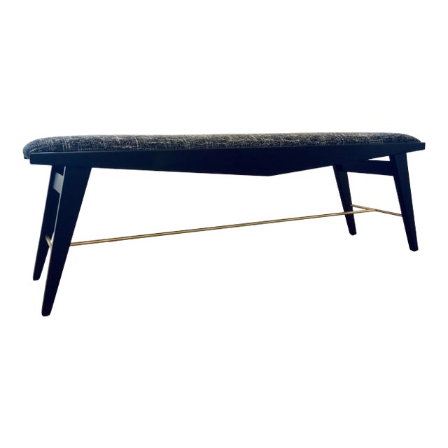 Currey & Co. Modern Onyx Selig Bench For Sale