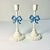 1970s Vintage French Chippendale Boho Chic Ribbon Bows Candlestick Holders - A Pair. For Sale - Image 10 of 11