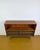 Mid-Century Modern Vintage Danish Low Bookcase in Teak with Pleated Glass Doors, 1950s For Sale - Image 3 of 5