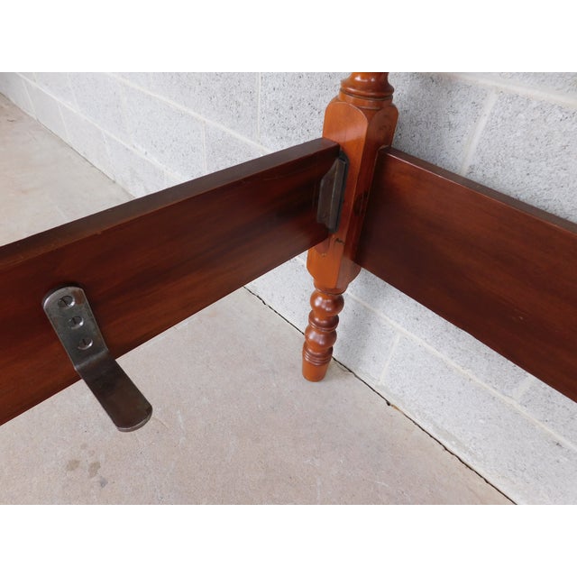 Early 20th Century Antique Jenny Lind Style Spindle Tall Poster Cherry Full Size Bed For Sale - Image 5 of 14