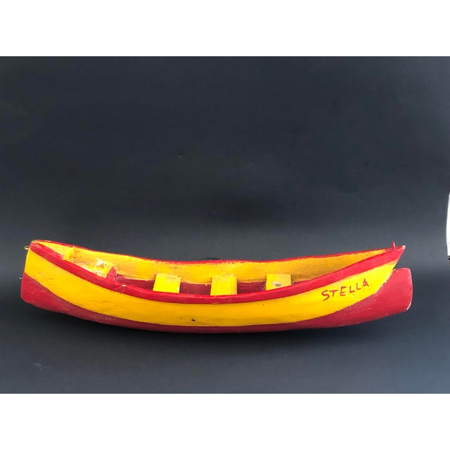 1930's Wooden Folk Art Boat Model Chairish