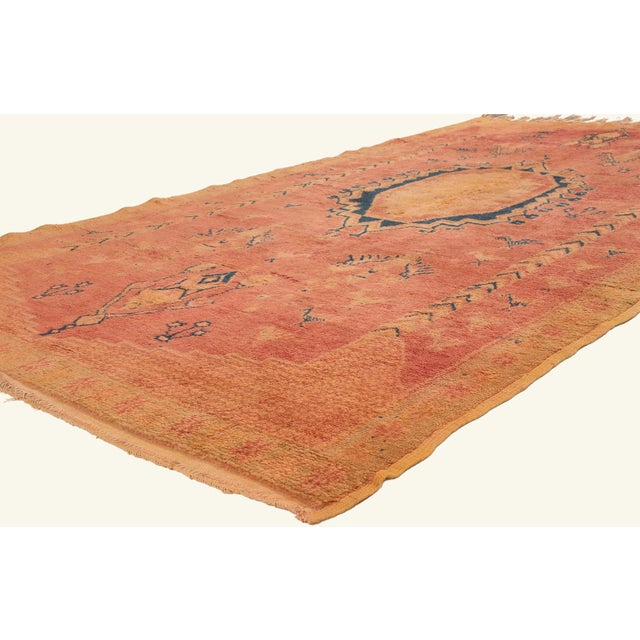 22034 Vintage Taznakht Moroccan Rug, 05'05 x 09'03. The Guardian's Blessing: A Vintage Taznakht Moroccan Masterpiece of...