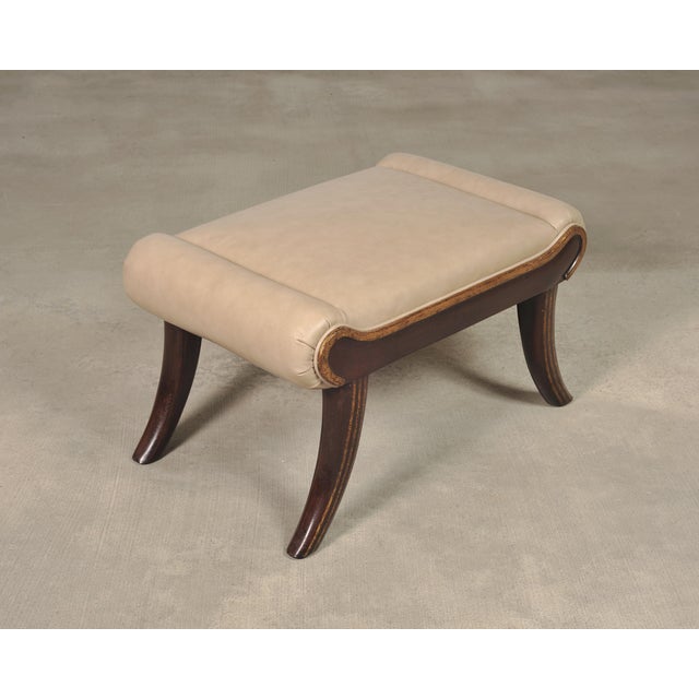 Rose Tarlow Faringale Leather Wing Chair and Ottoman For Sale - Image 17 of 18