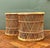 Late 20th Century Vintage Woven Rattan Accent Tables - Set of 2 For Sale - Image 5 of 14