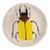Vintage Hand-Painted Ceramic Hercules Beetle Decorative Plate For Sale
