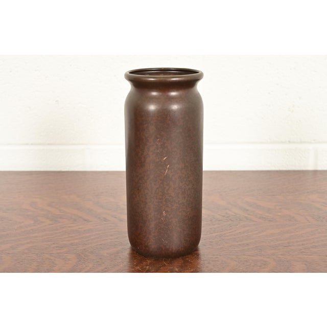 Bronze Heintz Arts & Crafts Sterling Silver on Bronze Vase With Floral Decoration For Sale - Image 8 of 12