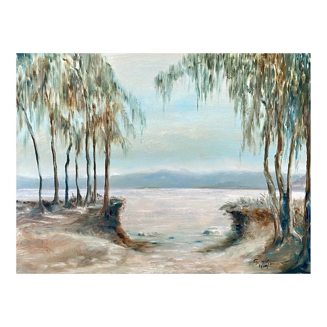 “Bayou Cut” Contemporary Oil Painting by Sandra Wright For Sale