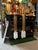 1970s Hand Hammered Gold Tube Hanging Crystal Pendant Lights - a Pair For Sale - Image 9 of 10