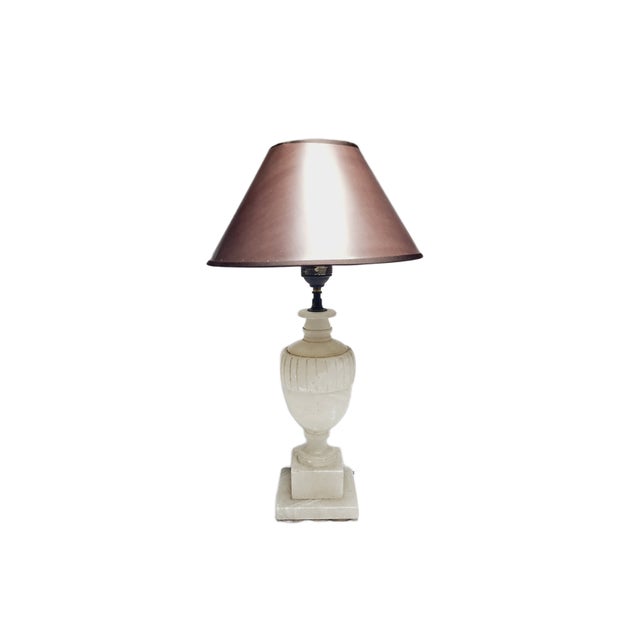 Purple Art Deco Alabaster Bedside Lamp, Belgium, 1950s For Sale - Image 8 of 13