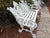 2000 - 2009 Pair of White Antique Style Cast Iron Figural Seasons Garden Bench For Sale - Image 5 of 9