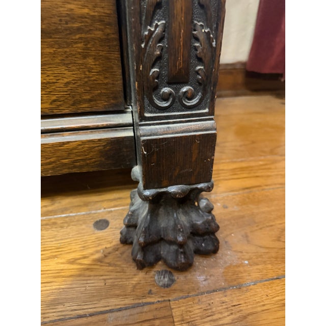 Price Reduced: Late 19th Century English Renaissance Gothic Oak Buffet Sideboard For Sale - Image 13 of 13