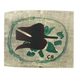1963 Georges Braque Lithograph P153 L’oiseau Dans Le Feuillage