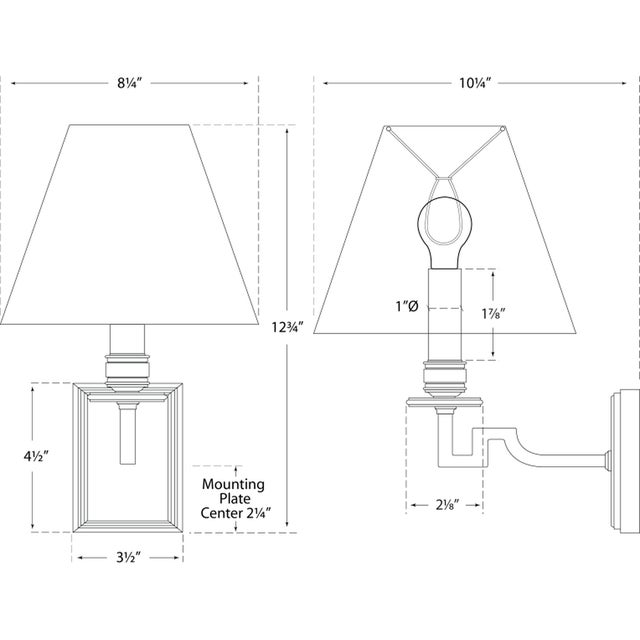 Traditional Alexa Hampton for Visual Comfort Signature Dean Single Arm Sconce in Natural Brass with Linen Shade For Sale - Image 3 of 4