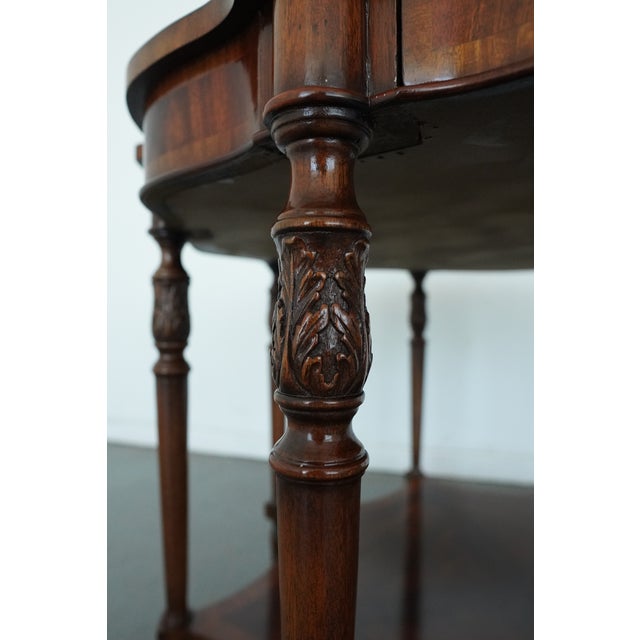 Vintage Maitland-Smith Inlaid Mahogany Accent Table For Sale - Image 14 of 18