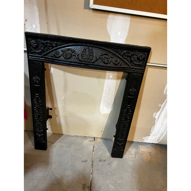 1970s Heavy Metal Vintage Fireplace Cover For Sale - Image 5 of 5