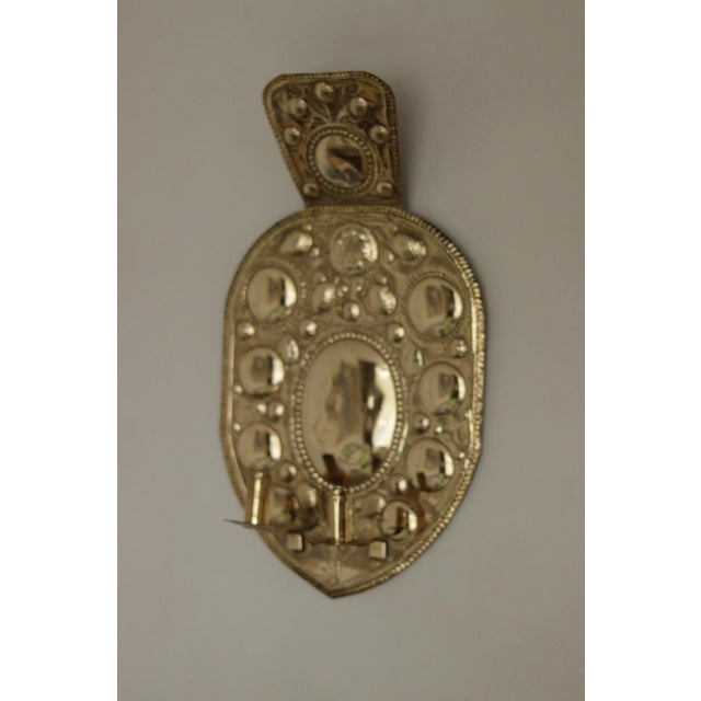 Mid-Century Modern Mid-Century Baroque Swedish Brass Sconces, Set of 2 For Sale - Image 3 of 12