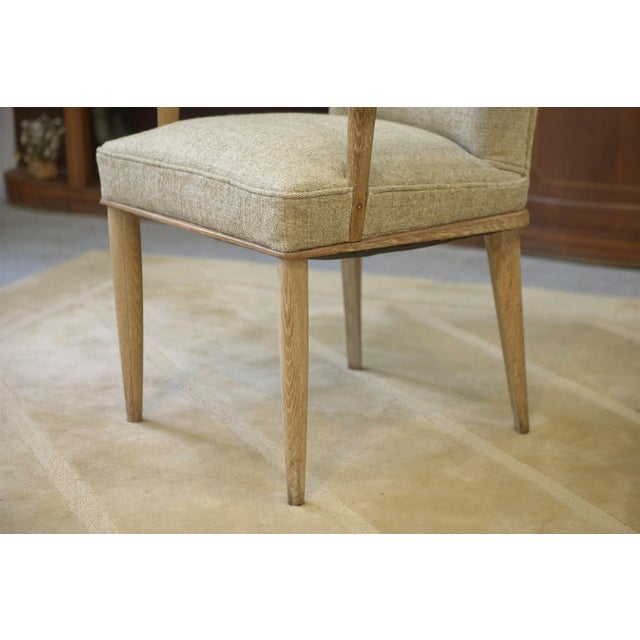 Cerused Oak Armchairs attributed to Suzanne Guiguichon, 1940s, Set of 2 For Sale - Image 4 of 11