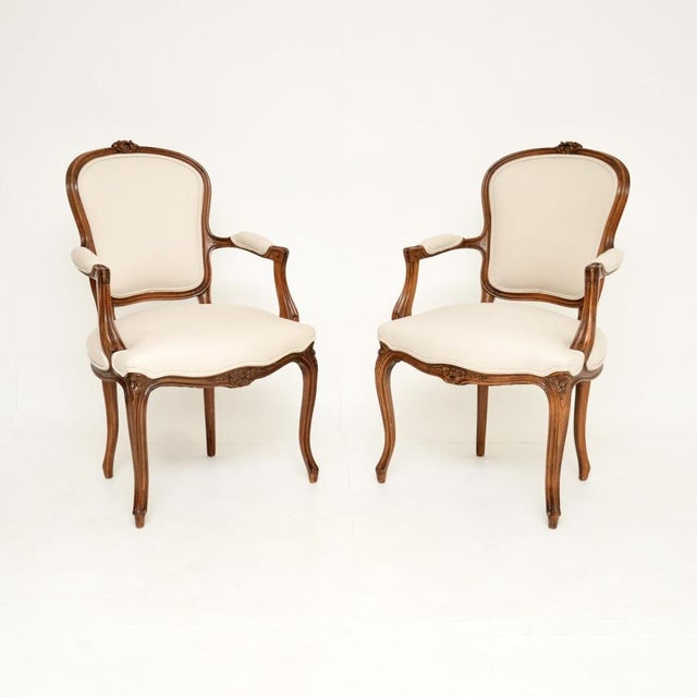 French Walnut Salon Armchairs, 1930, Set of 2 For Sale - Image 11 of 11