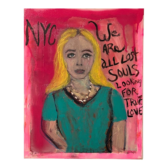 Street Art Oil Painting - Nyc For Sale