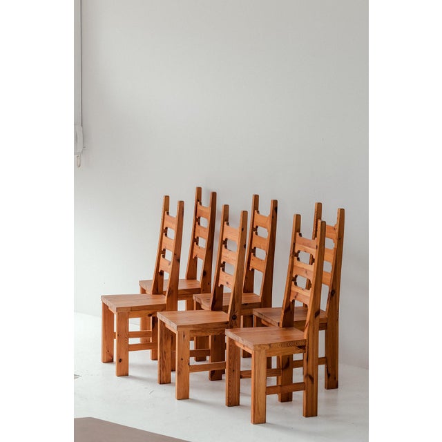 Vintage Swedish Dining Chairs in Pine, 1970s, Set of 6 For Sale - Image 14 of 14