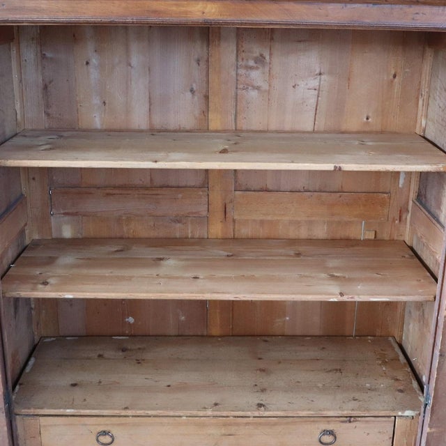 Small Antique Wardrobe in Walnut with Marble Top, 1800s For Sale - Image 9 of 15