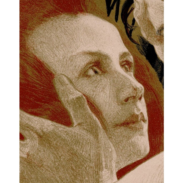 Late 19th Century Henri Bellery-Desfontaines, L'Énigme (The Enigma), 1898, Original Lithograph For Sale - Image 5 of 9